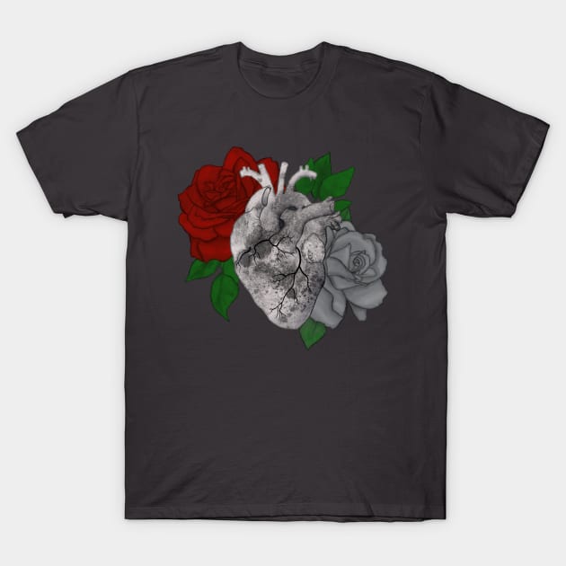 Floral heart decay T-Shirt by TheRainbowPossum